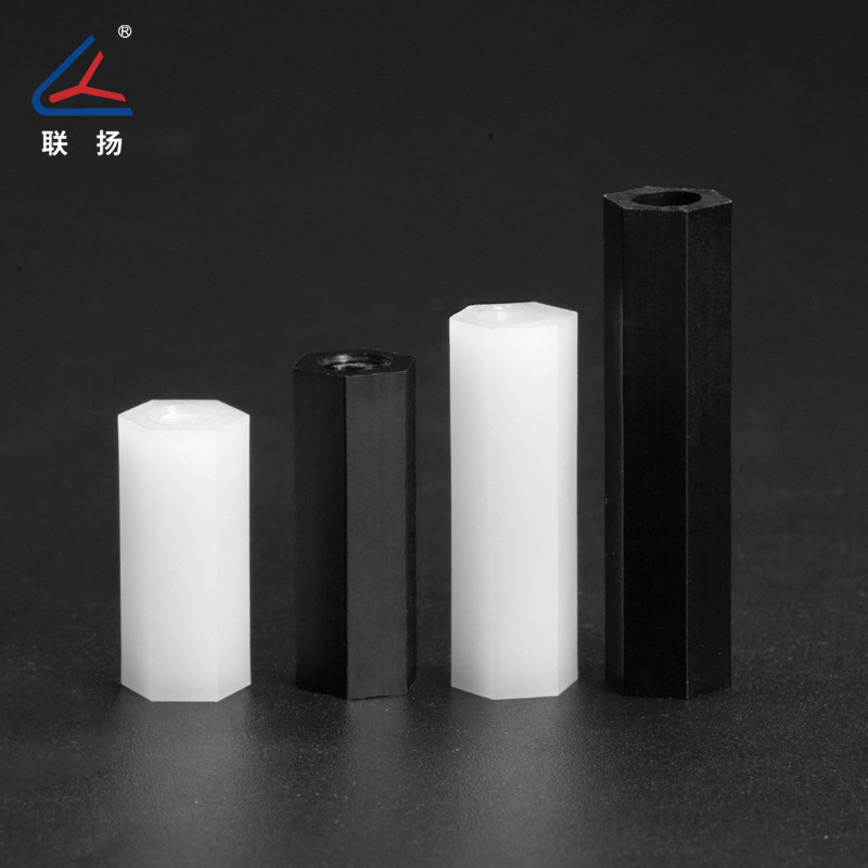 聯揚HTP-3双通ナイロン六角柱プラスチック内ねじ隔離柱m3絶縁間隔スタッド白色|undefined