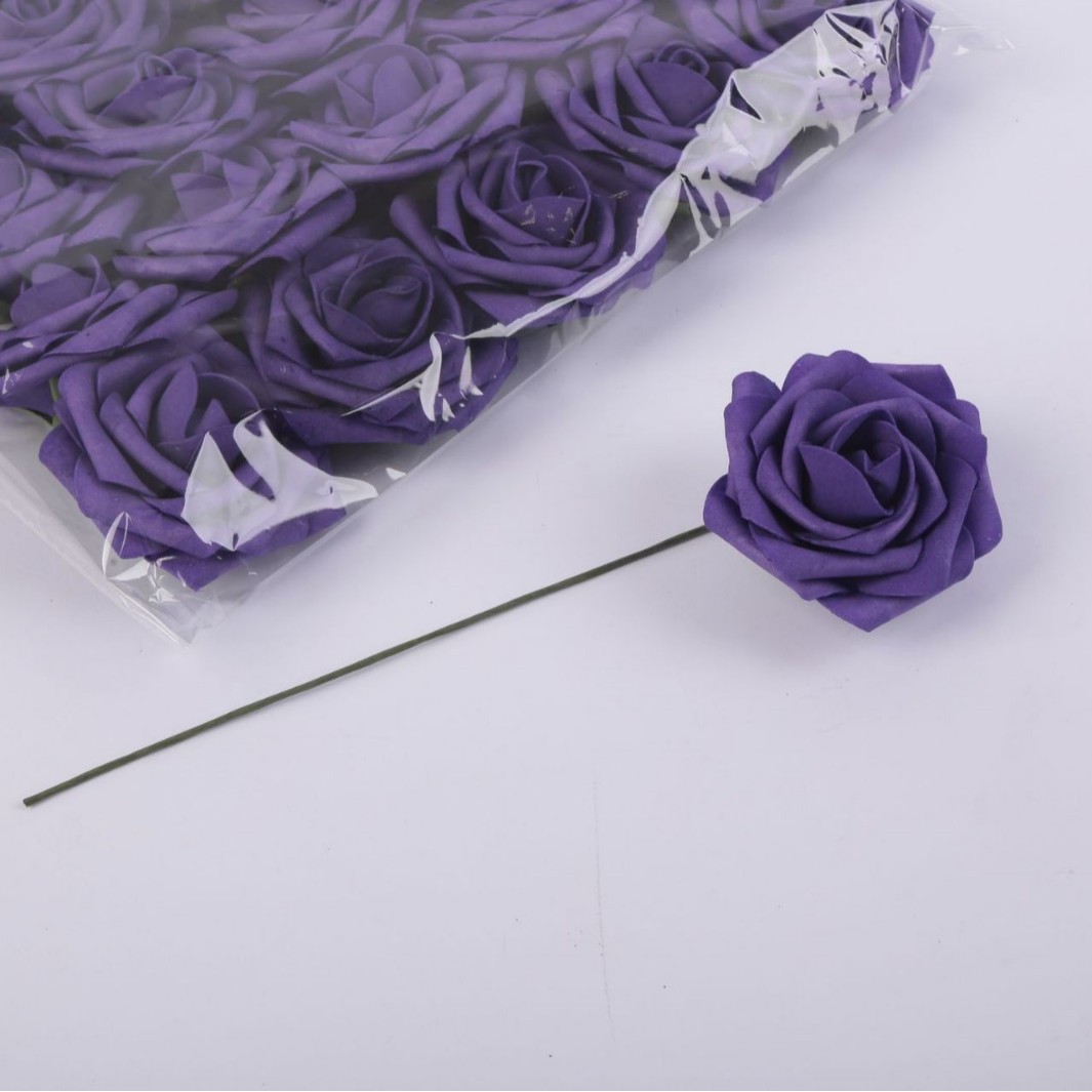 Suministro teñido de espuma de PE cabeza de flor alta simulación de color gradiente rosa de San Valentín arco de mano de flores