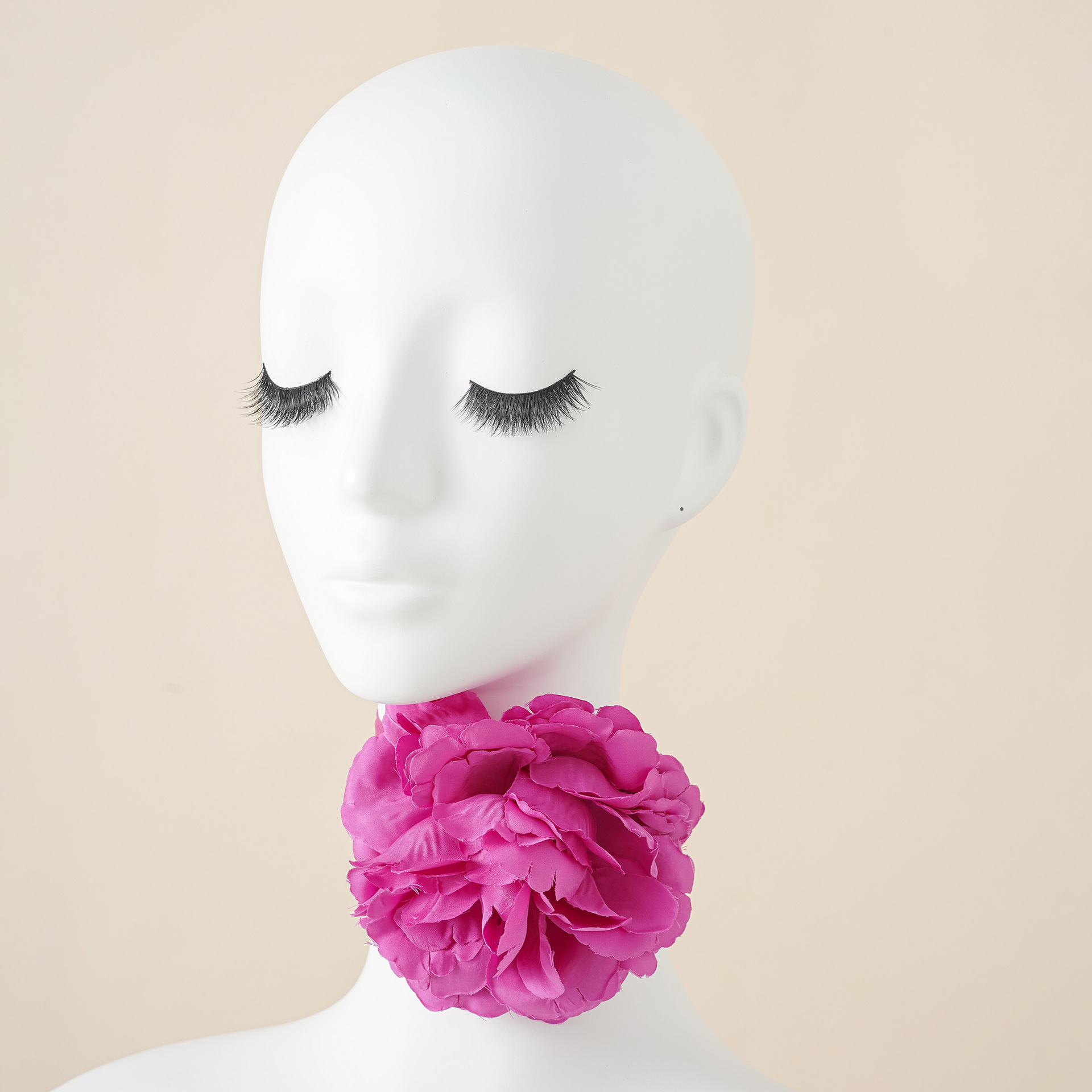 Rosa roja flor tridimensional collar flor bufanda de moda de las mujeres de moda nueva hermosa bufanda simple
