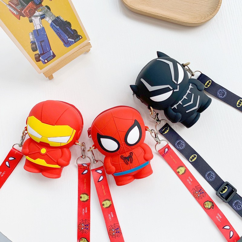 Cute Cartoon Hero Silicone Bag for Kids, Shoulder Bag, Crossbody Bag, Wholesale. Cartoon Hero Silicone Bag.