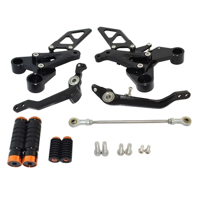 Suitable for Ktm 790 890 Duke 18-24 Duke Modified Motorcycle Raised Pedal Rearward Assembly (Motorcycle pedals) - black