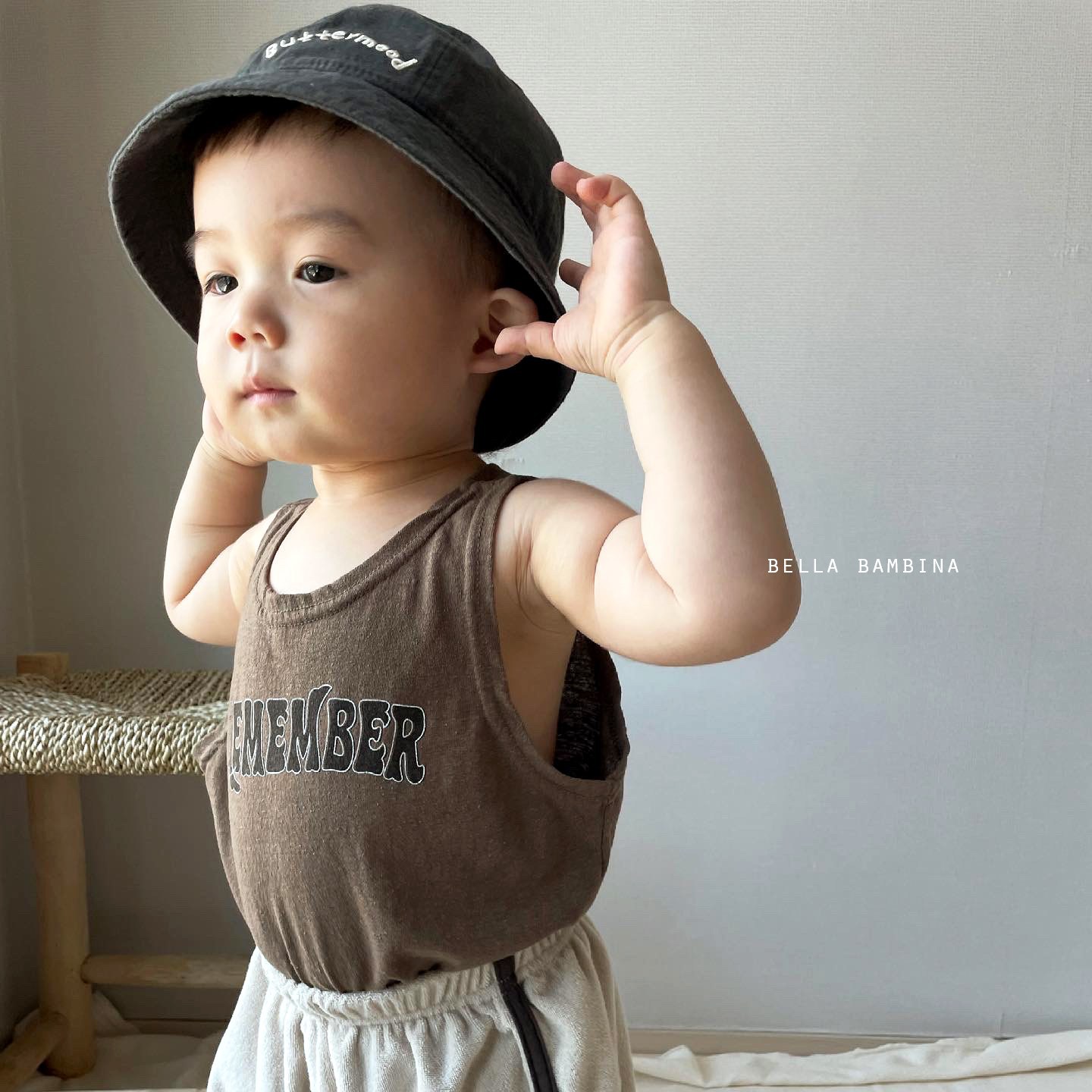 Chaleco de la letra del verano de los niños del estilo coreano ropa para niños ins Bebé Ropa de verano bebé camiseta sin mangas Camiseta de algodón bebé