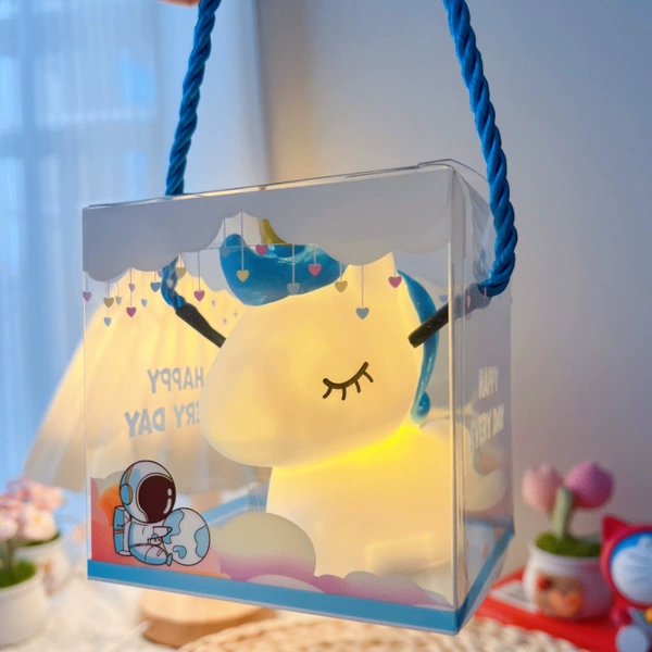 Small blue handheld gift box