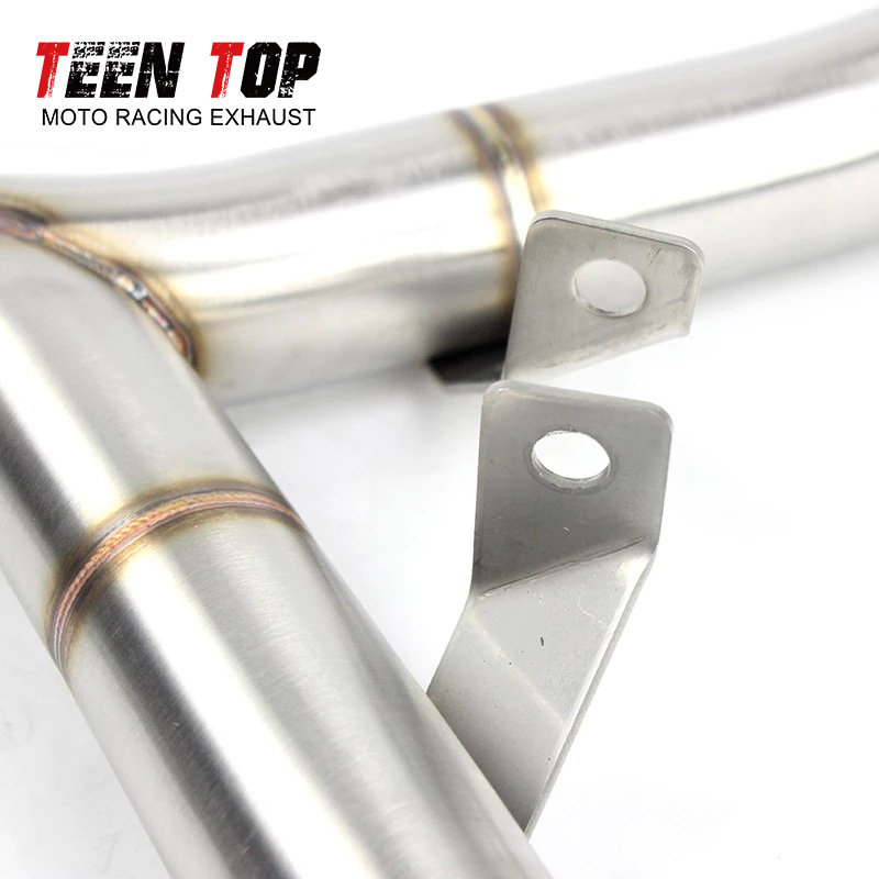 Motorcycle Modified Kawasaki Z1000 De-Back Drum Middle Exhaust Pipe Z1000Sx Stainless Steel Middle Section 10-21