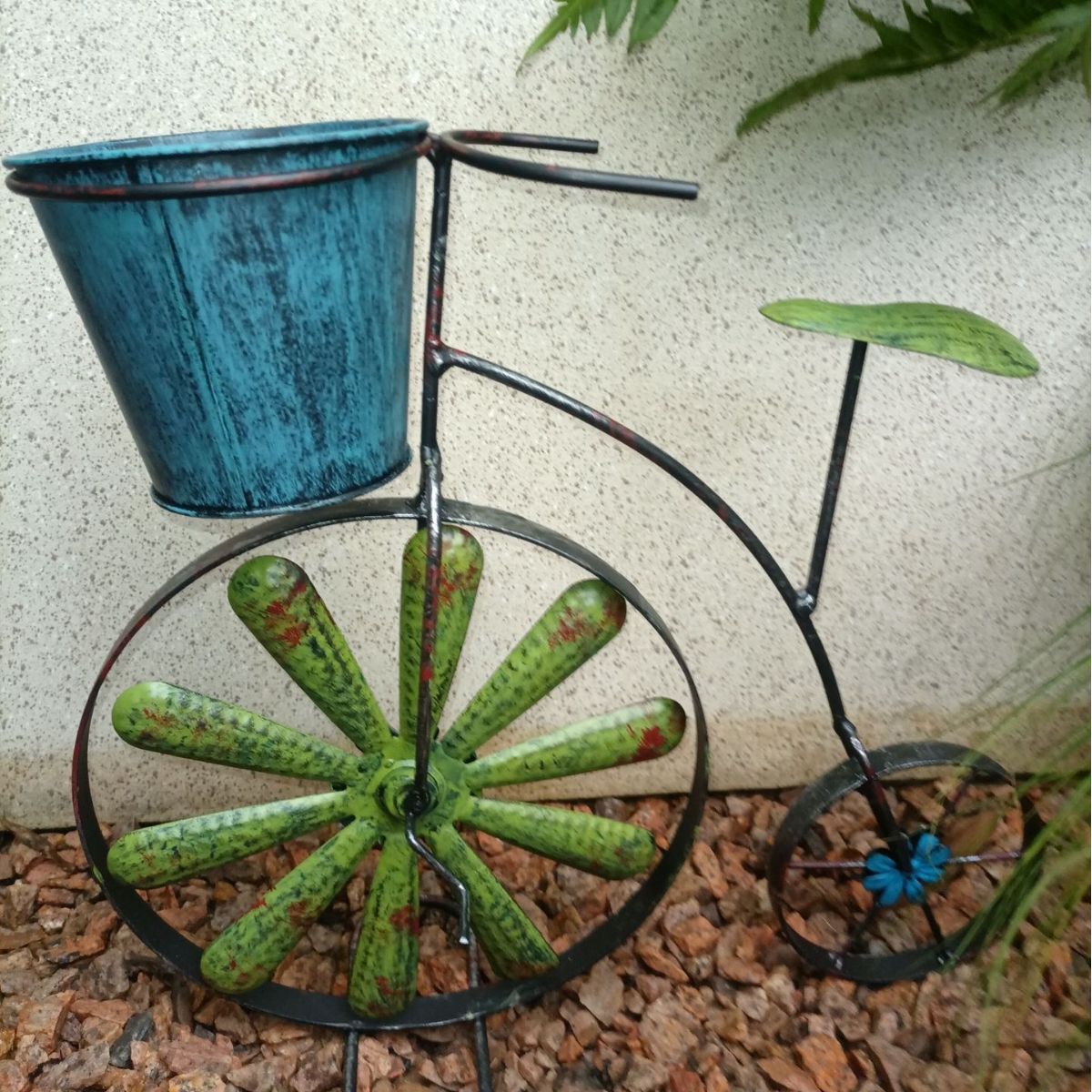 外贸原单美式小自行车花架欧式庭院阳台花架客厅微景观花器降价