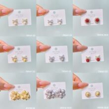 ��Ѷ��Ʒ��ʽС��ͭ�ƽ�925������Ƕ�ʯ��������߼��аٴ����