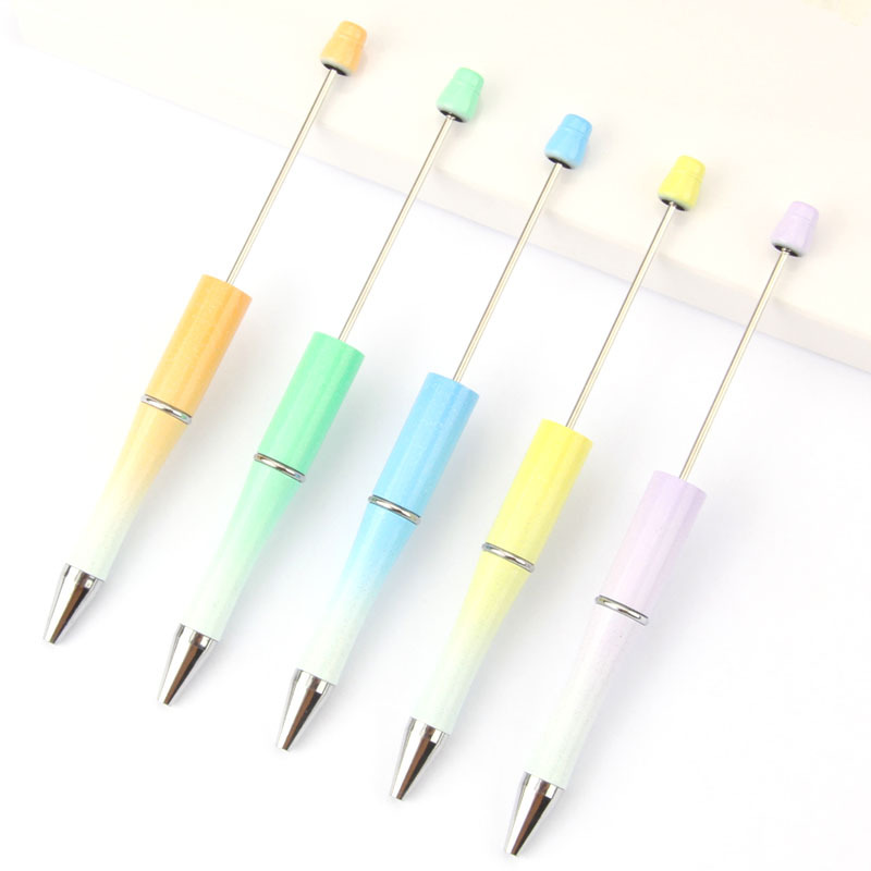 Bolígrafo de plástico con cuentas degradado color multi-funcional creativo lindo bolígrafo creativo fresco