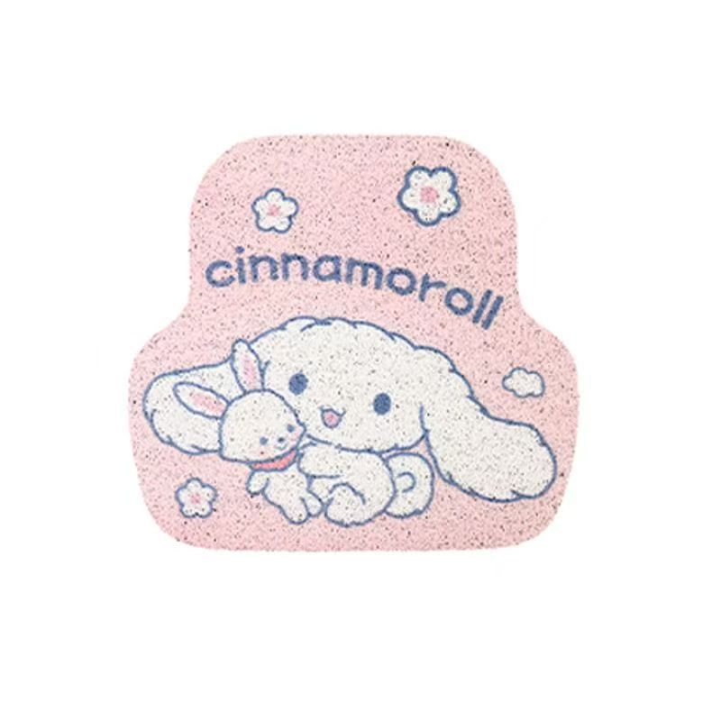 Cartoon Car Universal Wire Loop Floor Mats, Anti-Dirt Single-Piece Floor Mats for Girls' Cars, Easy-To-Clean Car Interior Carpets