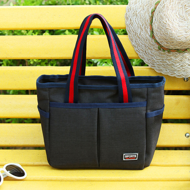 New Handbag Canvas Bag Mommy Bag Middle-Aged and Elderly Grocery Shopping Coin Handbag Multi-Layer Large Capacity Casual Women's Bag