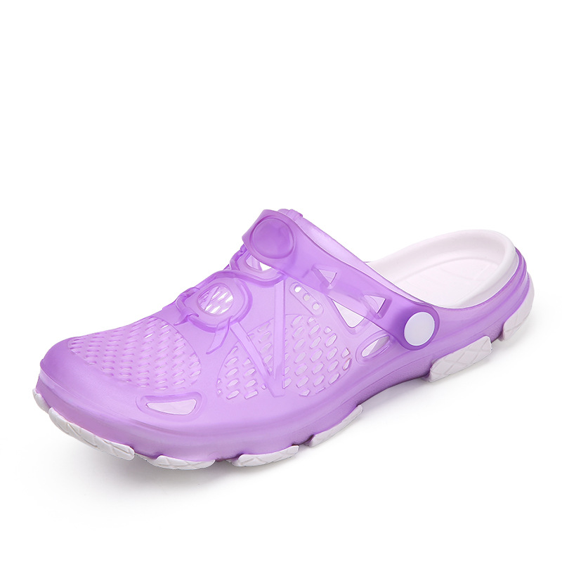 Nuevo estilo coreano zapatos de playa verano las mujeres zapatillas de punta cerrada desgaste exterior fondo grueso aumento casual moda deportes sandalias para las mujeres