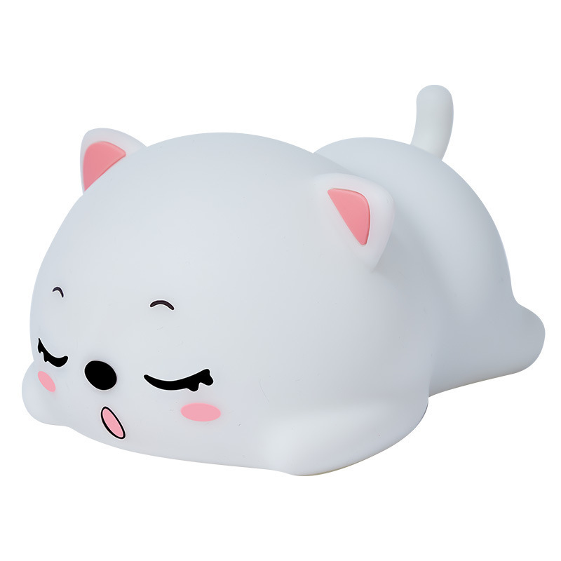 いびき猫シリコンライトled充電カラフルラケットライトクリエイティブ誕生日プレゼントベッドサイド添寝ナイトライト|undefined