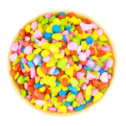 Fish tank colorful stone fish tank landscaping stone fish bottle turtle tank decoration colored stone bottom sand flower pot decoration colorful stone