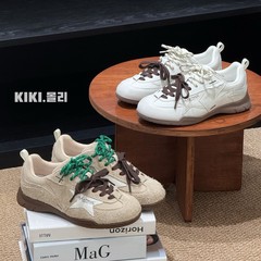 复古百搭赛车脏脏德训鞋2025秋季上新厚底软底丑萌休闲运动阿甘鞋