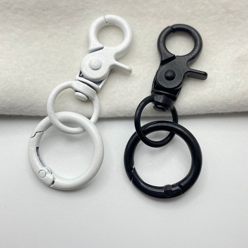 亜鉛合金製カラーペイント4分中型クランプ、スプリングリング、DIYキーホルダー、バッグアクセサリー、卸売|undefined