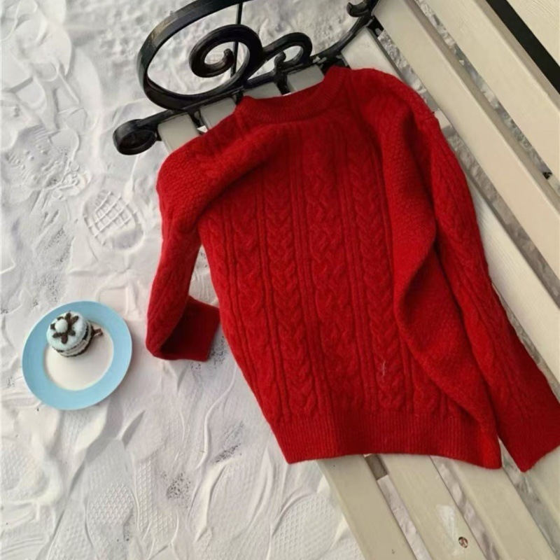 Cross-border Amazon women's sweater 新款麻花针织衫毛衣女装潮|undefined