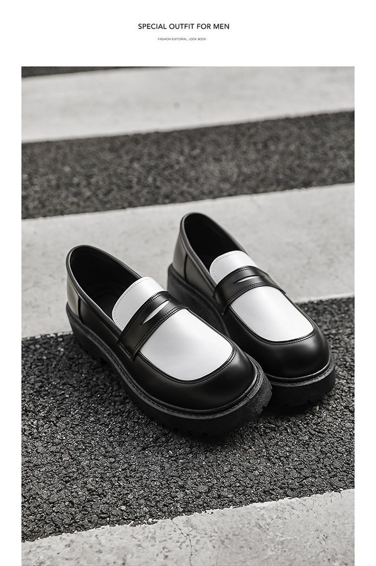 Chaussures Derby tendance pour homme ShoeVault, automne, style britannique décontracté, semelle épaisse et élégante, style rétro, rehaussantes, en cuir._voghion.com