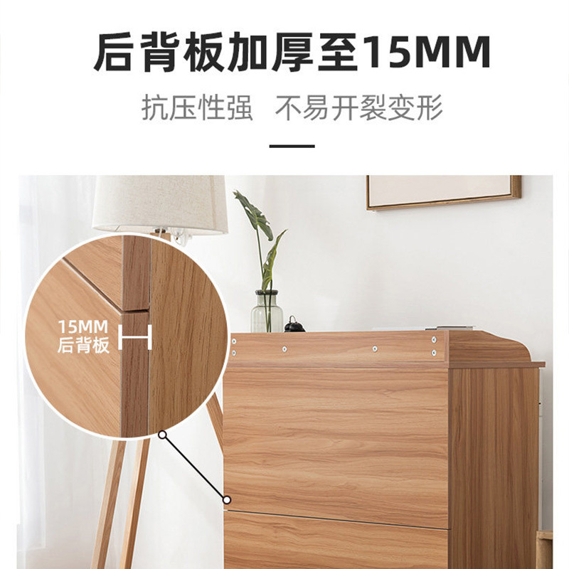 Moderno simple armario de comedor casero de almacenamiento de cocina armario de té de madera clara con cajón fábrica al por mayor