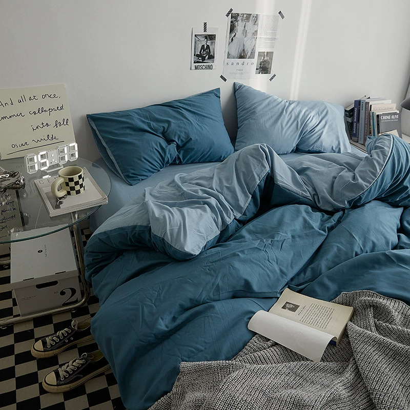 Japanese-style Cotton Sheet Set, Simple Elegant Design, 3- or 4-Piece, Multiple Patterns