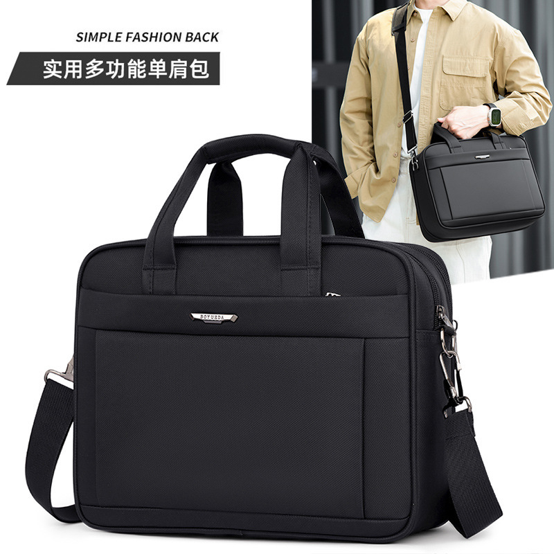 Business Horizontal Handbag, Waterproof Laptop Bag, Men's Business Trip Multifunctional Briefcase, Lightweight