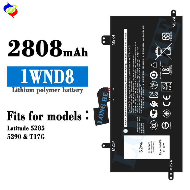 Suitable for Dell 1Wnd8/Jopgr Laptop Battery Latitude 5285 5290 T17G J0Pgr