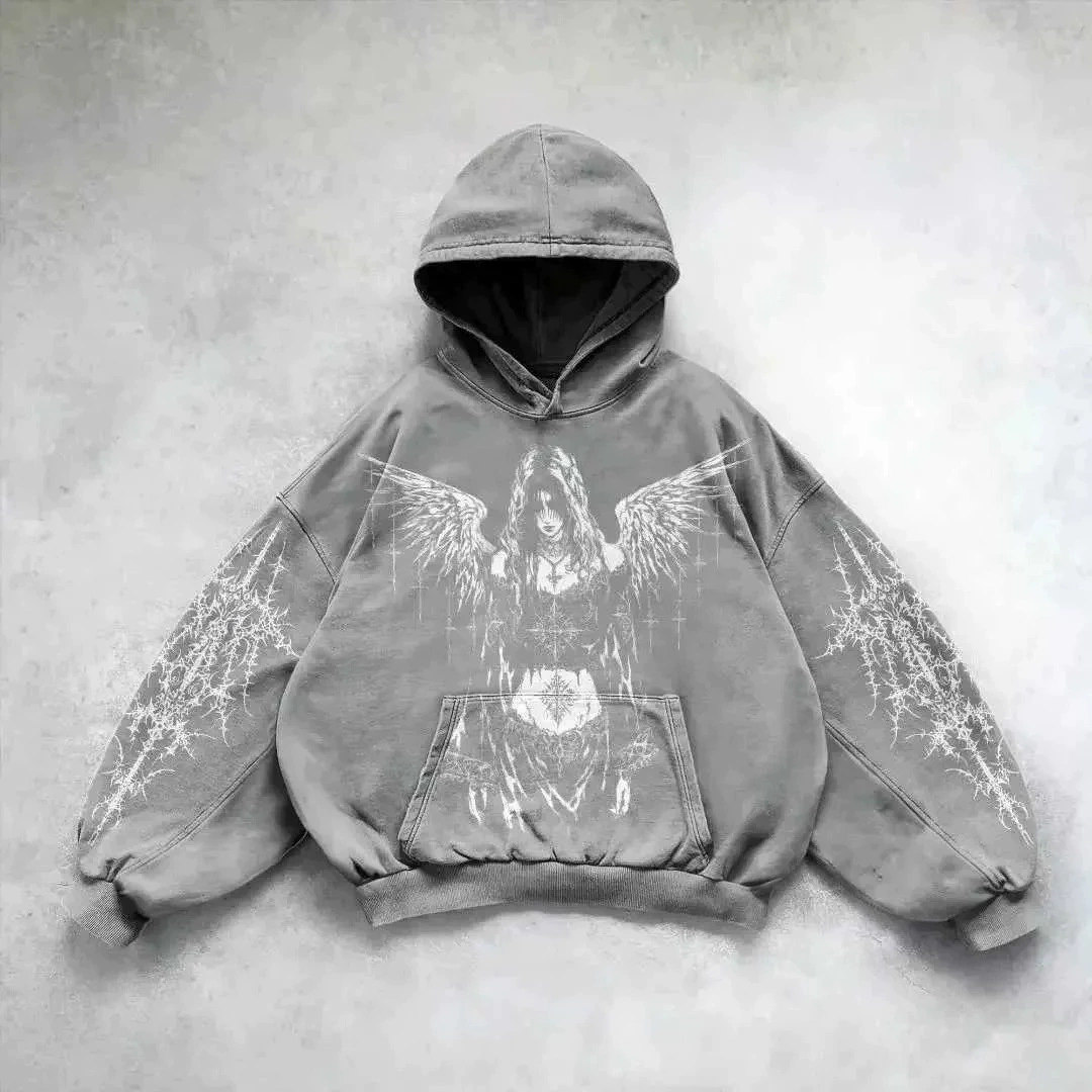 Худи унисекс ретро 3D худи, полиэстеровый оверсайз осенняя мода, S–6XL