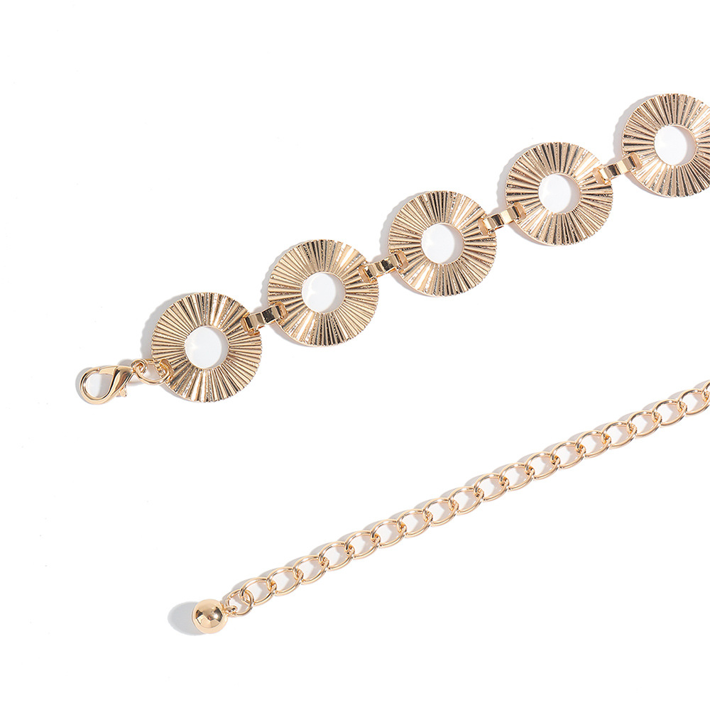 85g Weight Zinc alloy Buckle Material Waist Chain Classification Metal Material Round Pattern Unisex Gender Simple Style Style Lady Round Metal Unisex Chain Belts 13