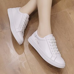 ZPプレート! トップバージョンのコモン白靴女性本革カップル靴
