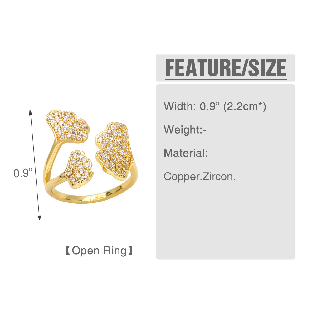 Fashion simple zircon pearl open ring wholesale copper