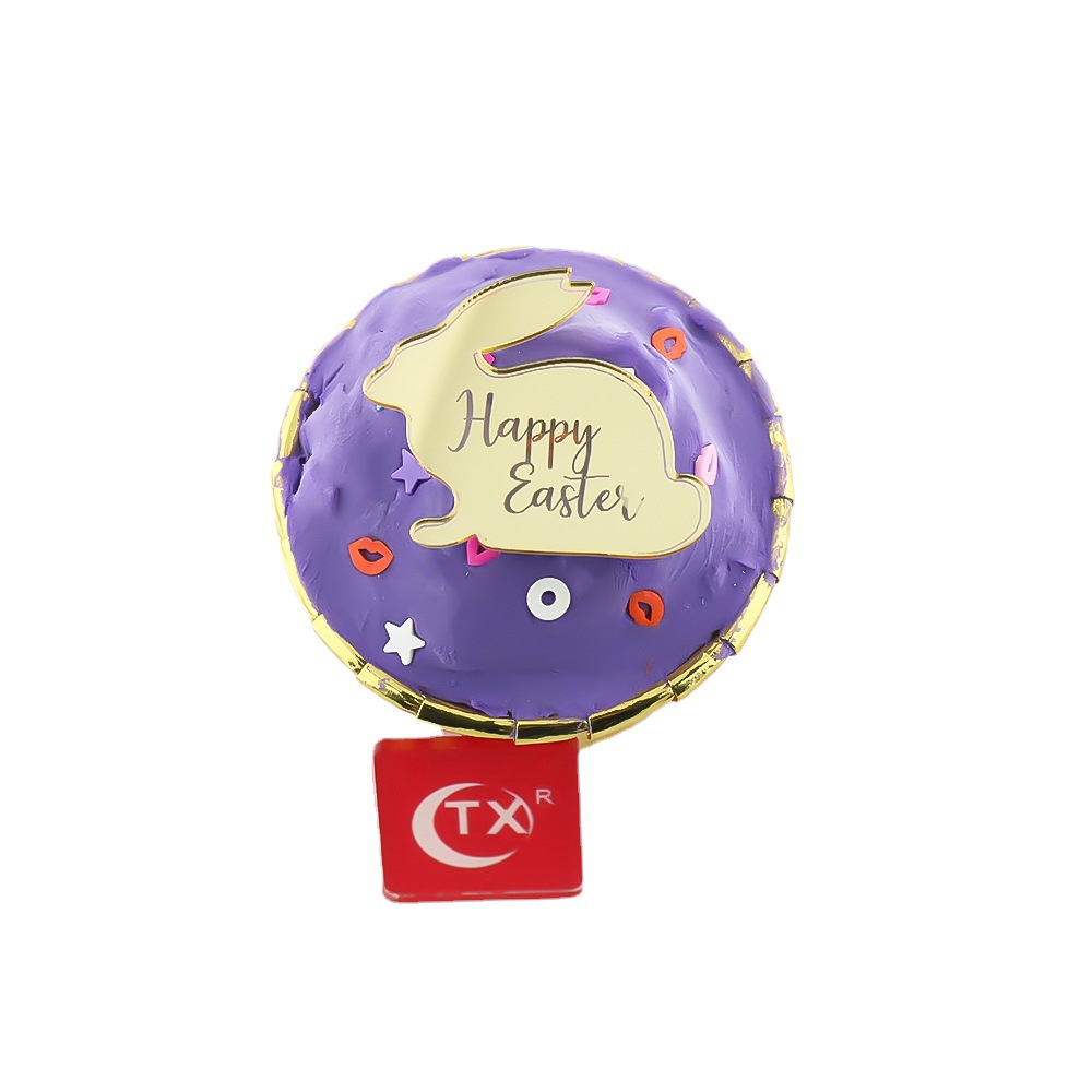 Happy Easter 复活节兔子彩蛋装饰纸杯蛋糕插牌 复活节蛋摆件