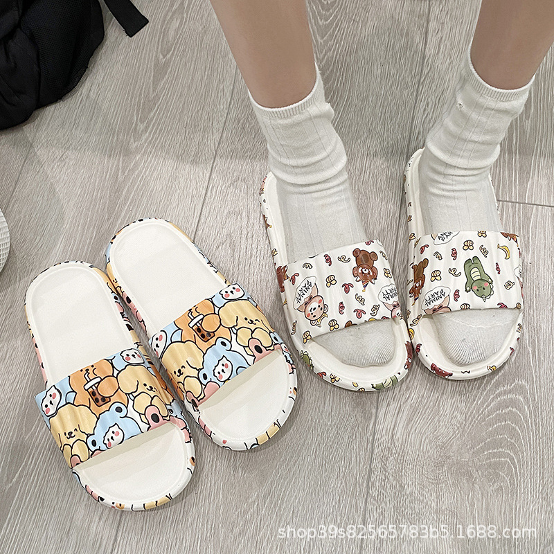 Ins Slippers for Women Summer Outer Wear Internet Celebrity Beach Indoor Home Non-Slip Outdoor Sports Soft-Soled Sandals and Slippers Breathable