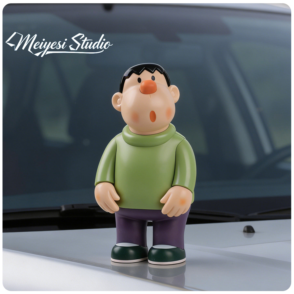 Fat Tiger debuta en la versión Q, el lindo modelo de figura de tigre gordo, el escritorio del hogar, las decoraciones del automóvil, las muñecas lindas