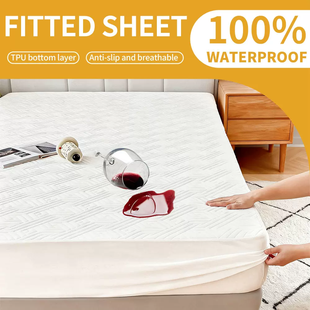 外贸专供防水防尘床笠夹棉加厚床垫保护套隔尿隔脏床罩厂家直销