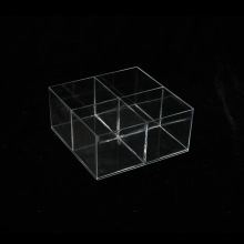 四4格无盖ps塑料盒 珠宝首饰展示盒 创意家居摆件透明收纳整理盒