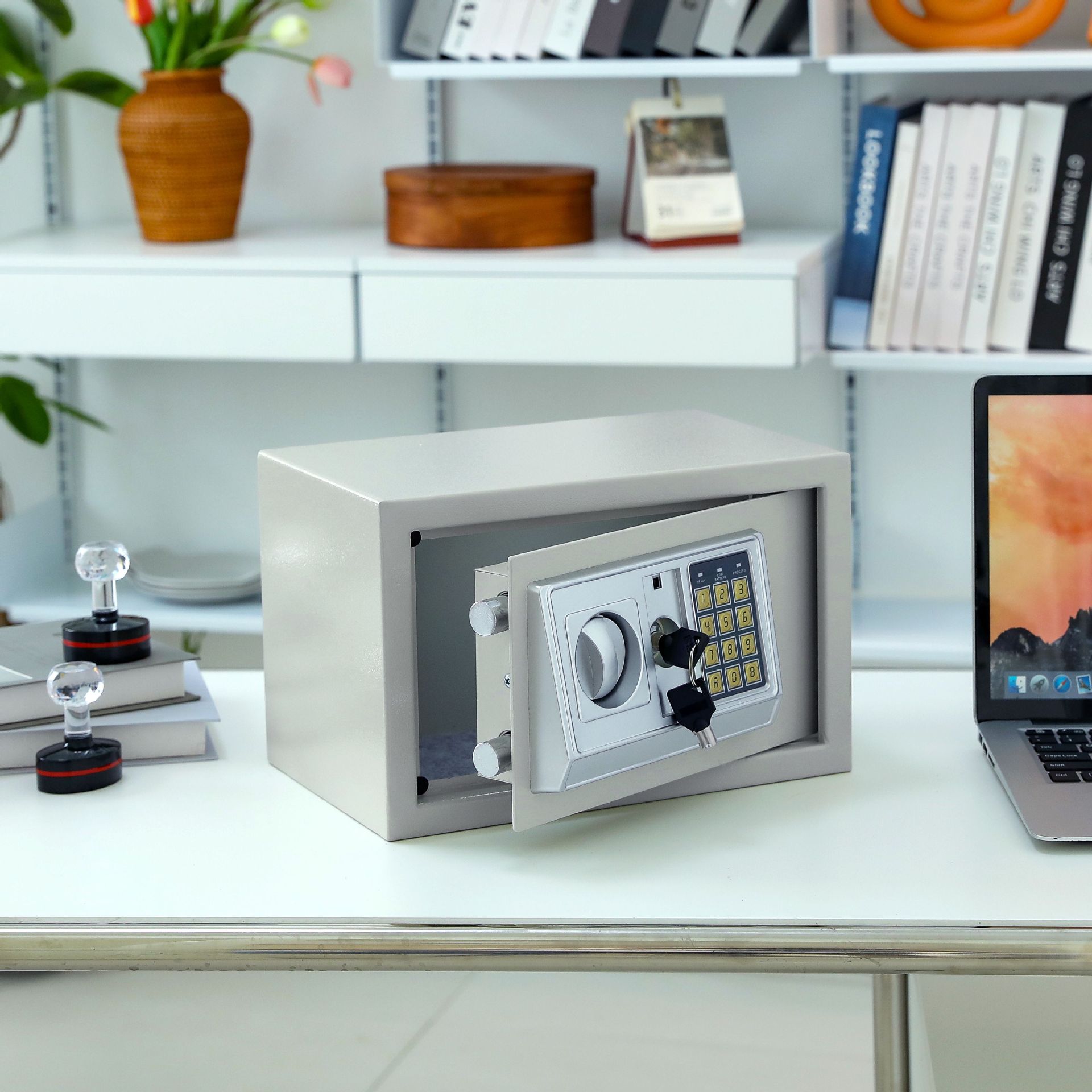 保险柜家用办公密码全钢防盗保管箱卧室嵌入式床头柜嵌入密码锁