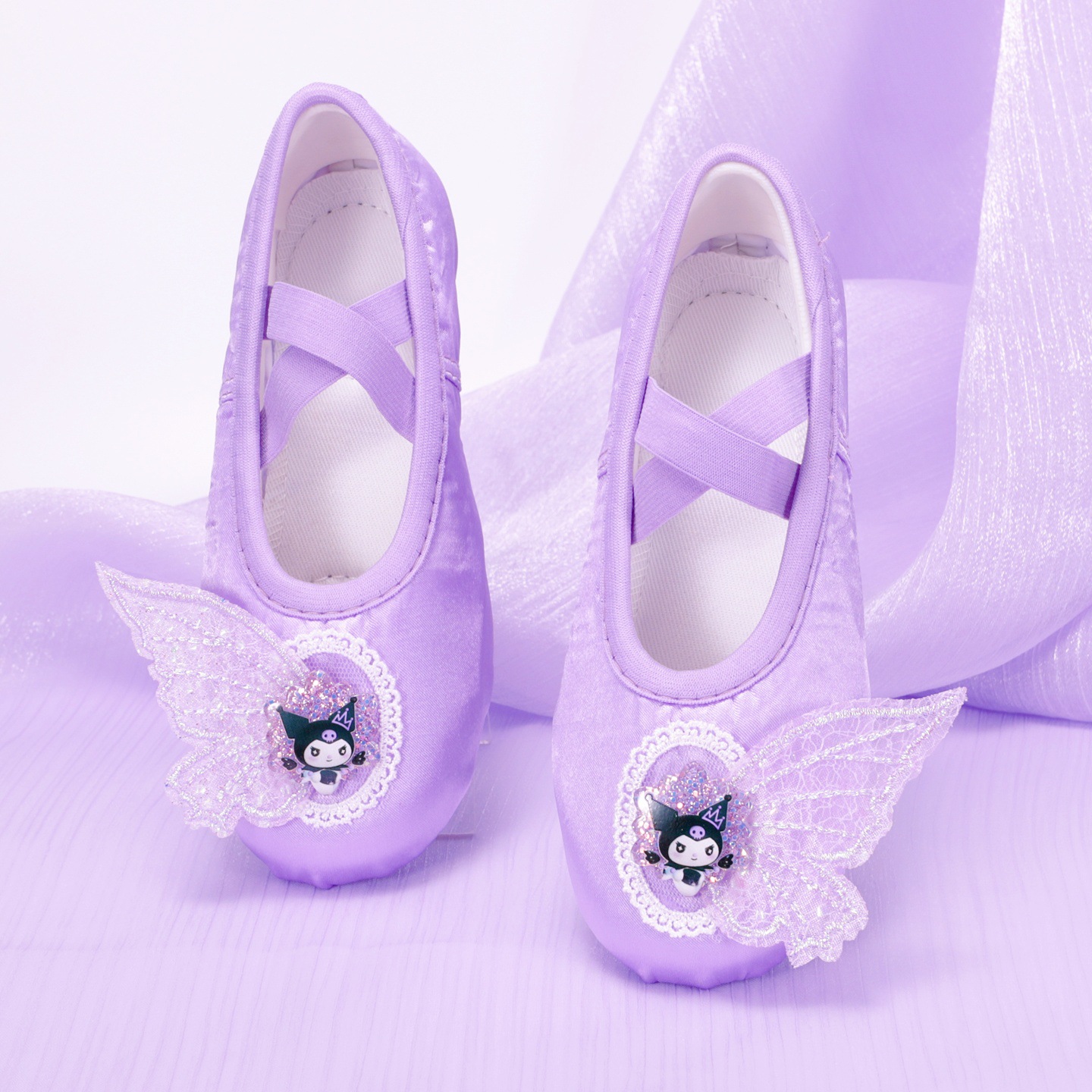 Back-To-School Gift Kidsren's Dance Shoes Purple Ballet Dance Shoes Cute Girls Soft-Soled Practice Shoes Kindergarten 8133