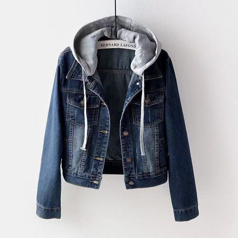 Dameskleding Korte katoenen jas Winter Nieuwe stijl Plus fluwelen katoenen jas Losse Koreaanse stijl Denim bontkraag Verdikte jas Dames_voghion.com