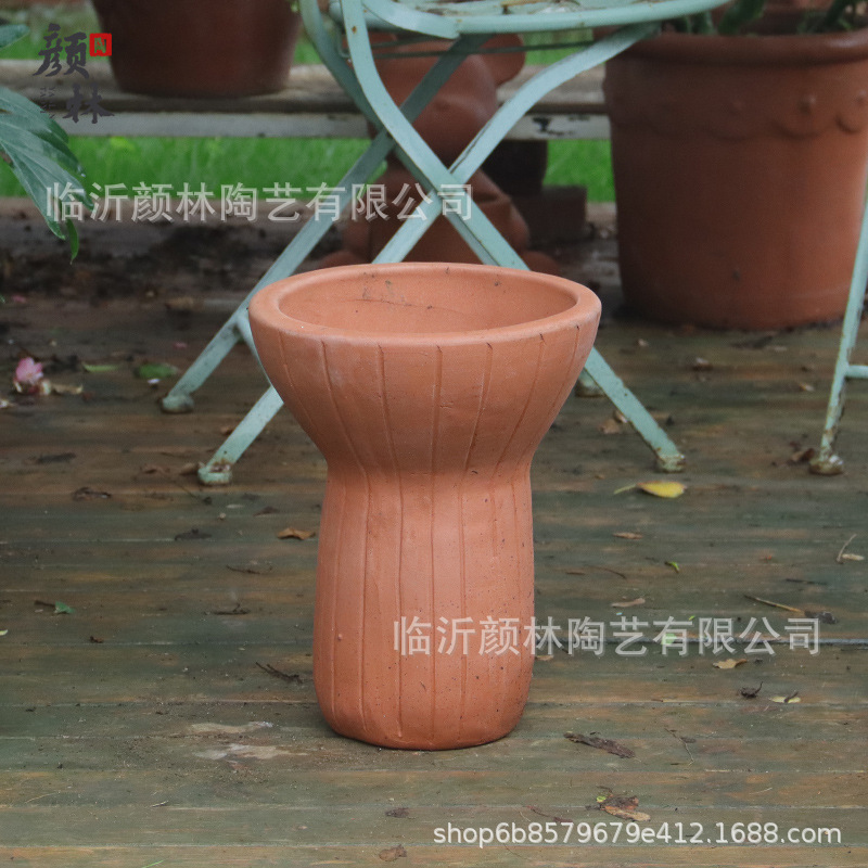 Creativo americano exportar maceta de cerámica roja maceta de cerámica maceta de terraza maceta de terraza jardín maceta de plantación ventilada