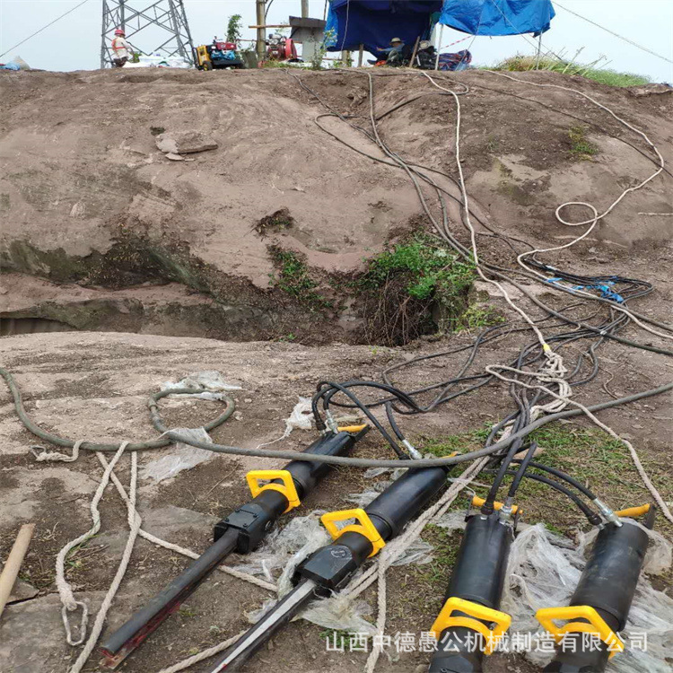 矿石开采荒料开挖开石机  广安市撑裂岩石液压劈裂器|undefined