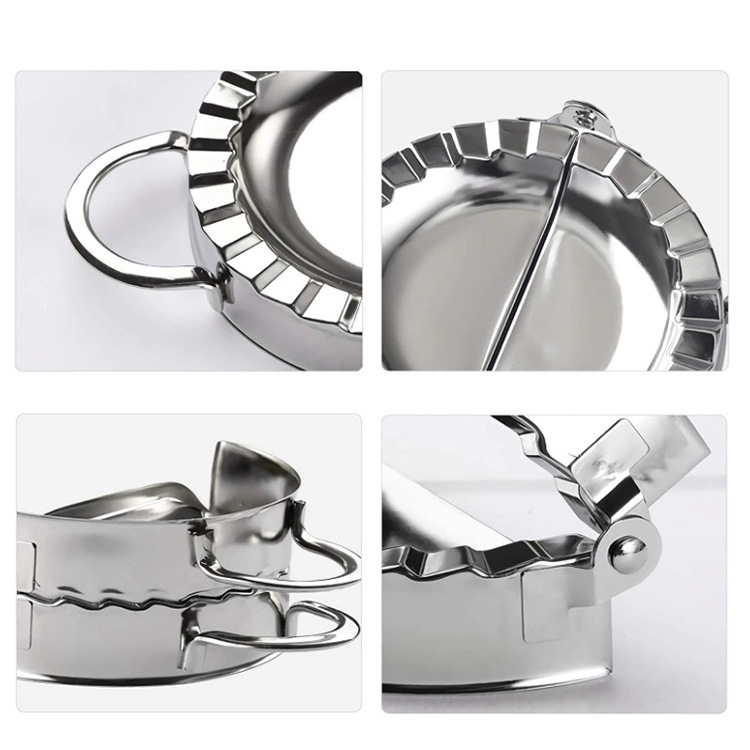 Juego de herramientas de dumpling de cocina fabricante de dumpling de acero inoxidable dumpling haciendo herramienta dumpling piel impresión herramienta traje