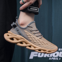 跨境爆款椰子男鞋刀锋网面网鞋运动休闲跑步超轻大码47厚底潮鞋男