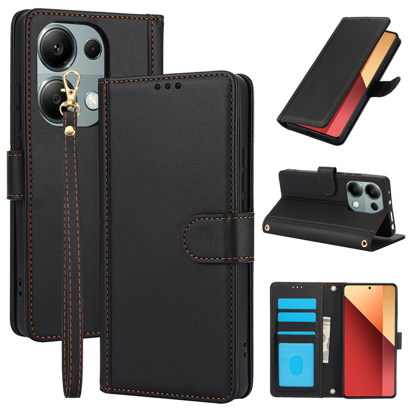 Suitable for Redmi Note15Pro5G Mobile Phone Case, Redmi Note14 Cross-Body Anti-Fall Wallet Style Mobile Phone Leather Case