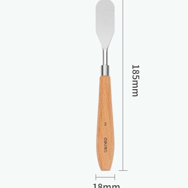 Deli 73902 pintura al óleo cuchillo raspador traje pequeño acrílico gouache pintura herramienta cabeza plana pequeño cuchillo puntiagudo suministros de arte