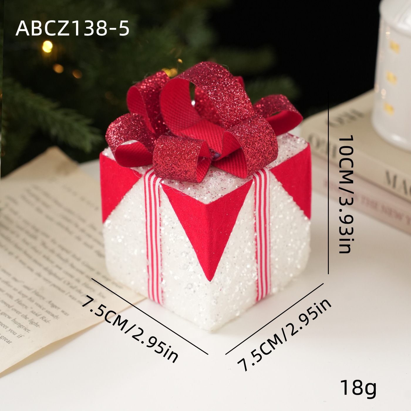 Caja de regalo rojo y blanco modelo E
