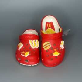 卡家新款洞洞男女凉鞋耐磨麦当劳鞋透气防滑联名包头沙滩鞋