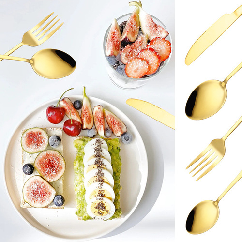 48-piece stainless steel tableware set, new product recommendation, steak knife, fork and spoon, 12-person household European-style Western tableware set
