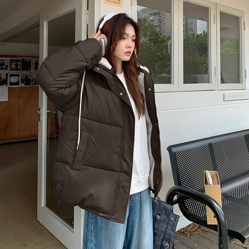 韩版可拆卸袖子假两件羽绒棉服女冬季新款宽松百搭马夹两穿外套潮|undefined