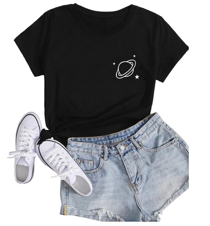 In Stock, Independent Website Amazon Walmart European and American New Style Star Pattern Casual Fashion Short-Sleeve T-Shirt In Stock, Independent Website Amazon Walmart European and American New Style Star Pattern Casual Fashion Short-Sleeve T-Shirt