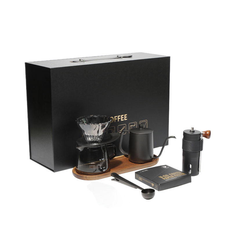 Conjunto de café de fabricación de mano, taza de café para compartir, molino de frijoles, conjunto de utensilios de café, regalo de negocios, regalo de mano