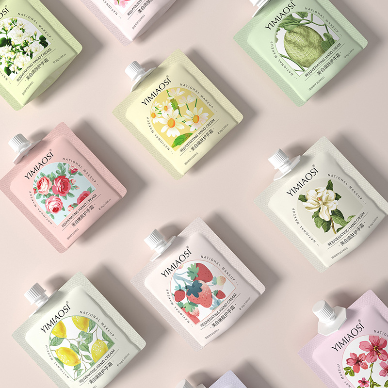 YIMIAOSI blanqueamiento piel rejuvenecedor crema de manos 30g fragancia floral fruta 10 sabor hidratante al por mayor