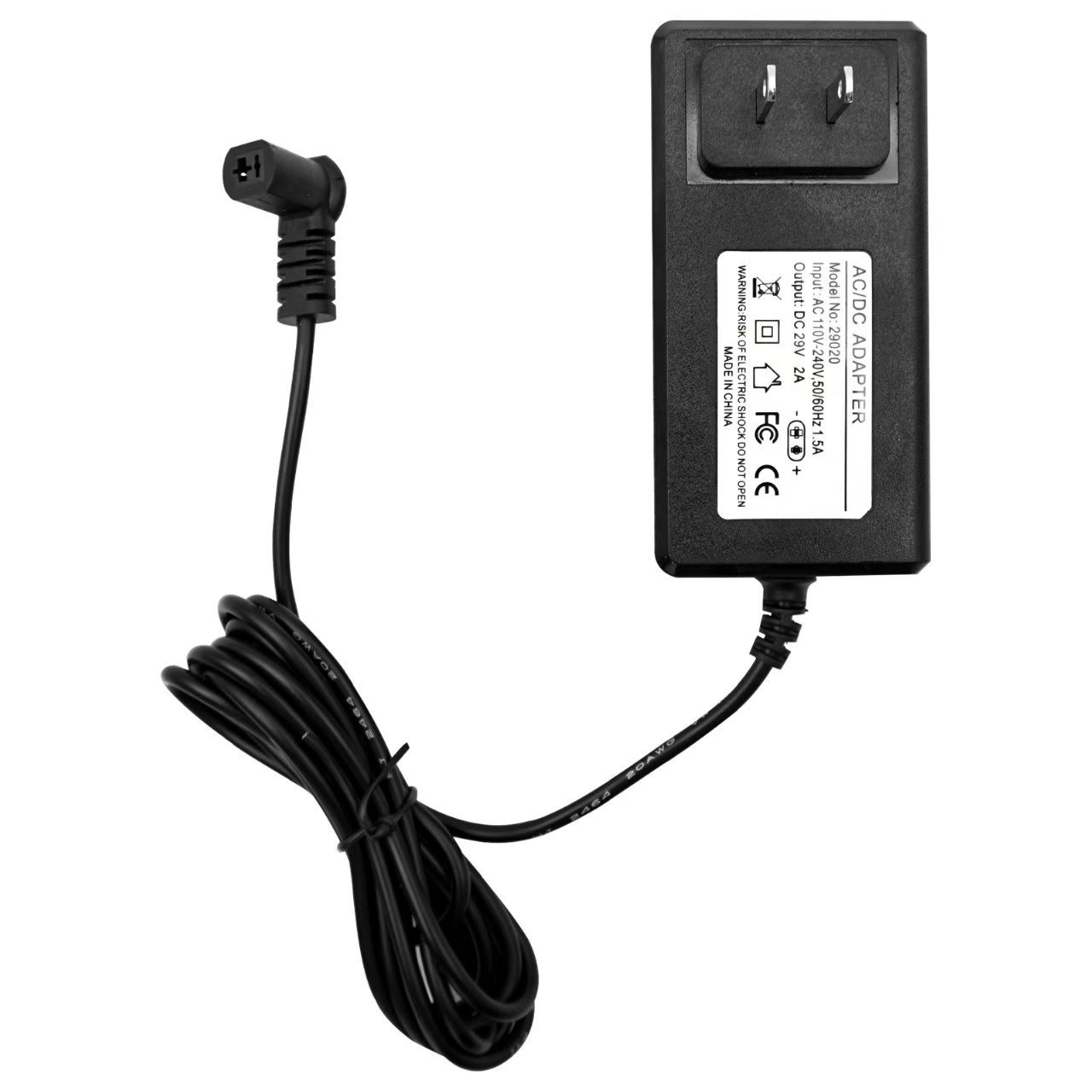 插墙式29V2A按摩椅电源充电器 29V1.8A电动沙发椅推杆一体式弯头